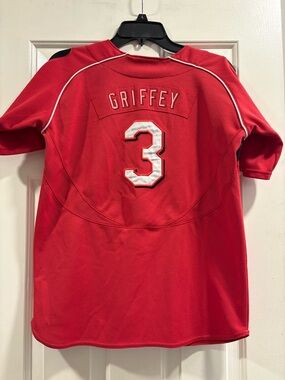 Nike Red MLB Team Button-Up Jersey